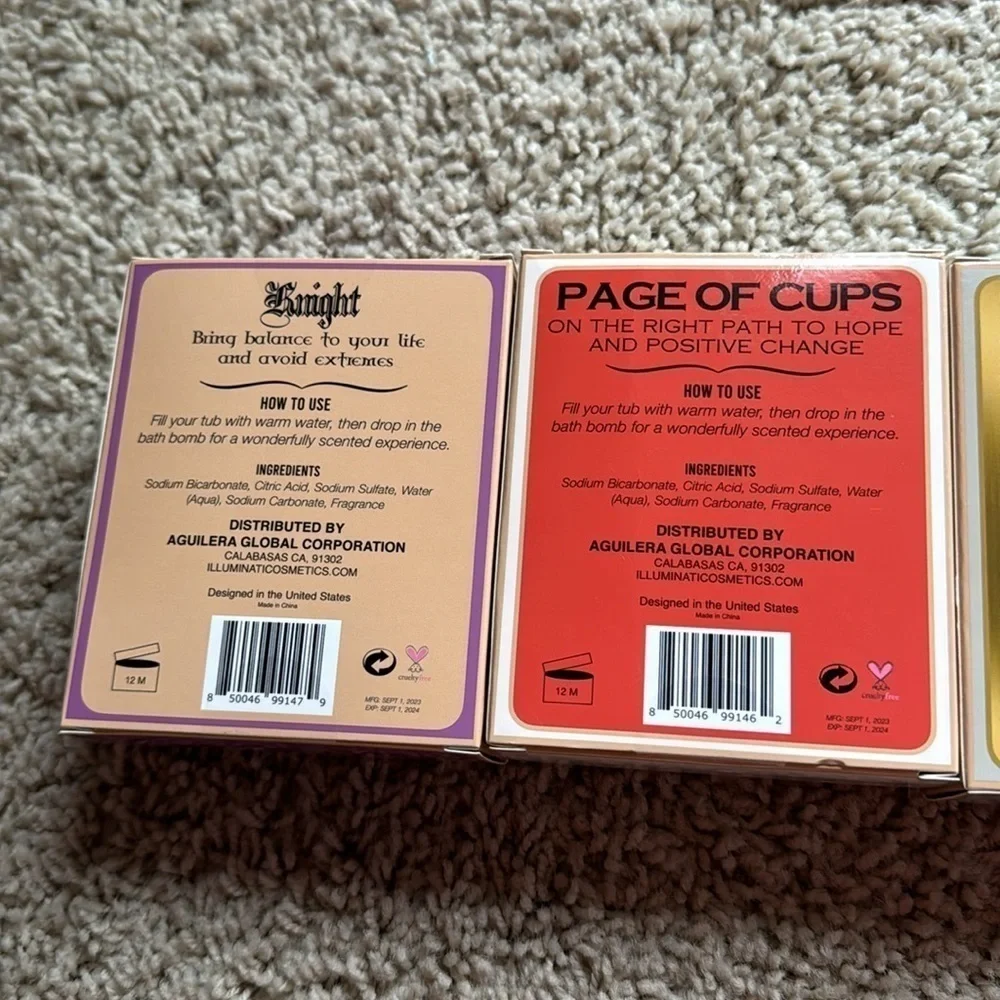 ILLUMINATI Tarot Card Bath Bombs Set of Five NWT Sealed Bath Bombs Gift Set of 5